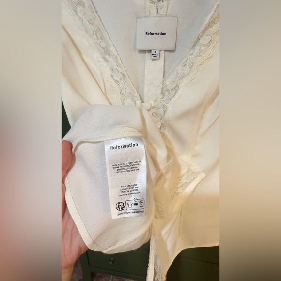 Reformation Cristina Top In Gossamer, brand new without tags, never worn. - Picture 16 of 16